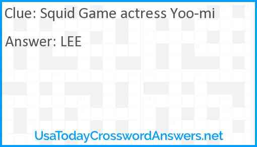 Squid Game actress Yoo-mi Answer