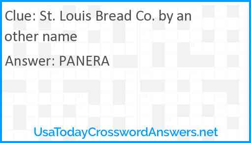 St. Louis Bread Co. by another name Answer