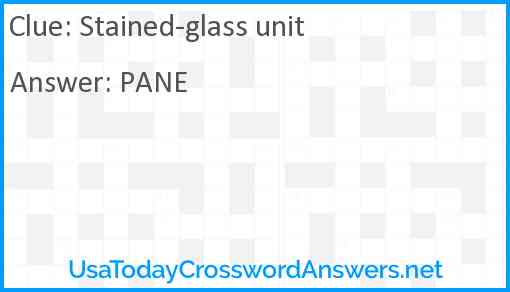Stained-glass unit Answer