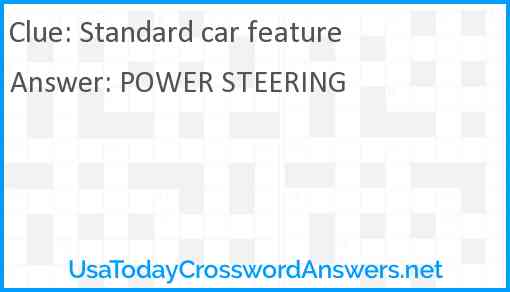 Standard car feature Answer