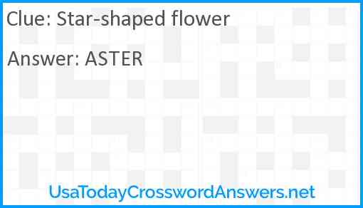 Star-shaped flower Answer