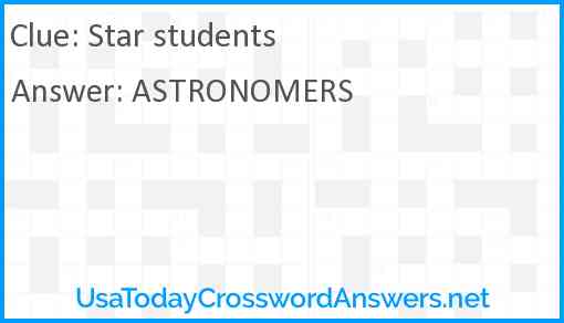 Star students Answer