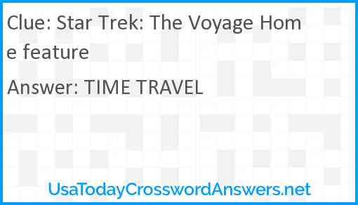 Star Trek: The Voyage Home feature Answer