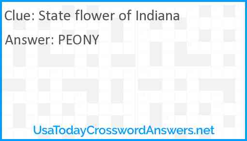 State flower of Indiana Answer
