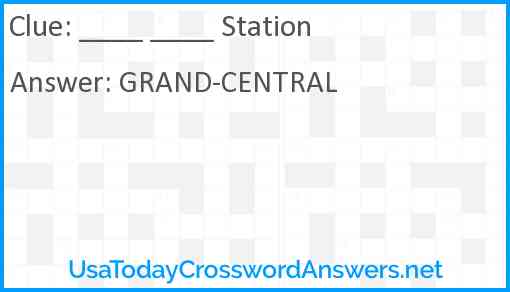 ____ ____ Station Answer
