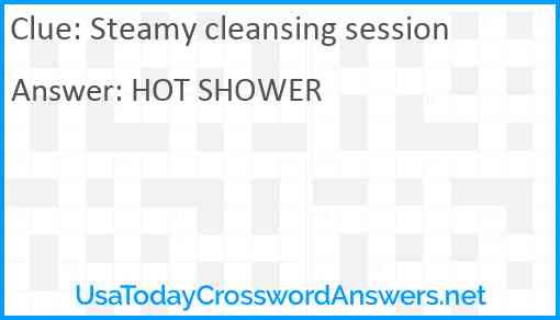 Steamy cleansing session Answer