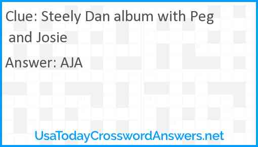 Steely Dan album with Peg and Josie Answer