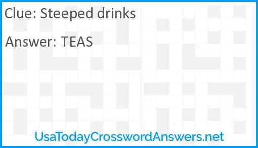 Steeped drinks Answer