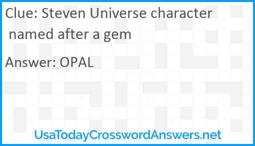 Steven Universe character named after a gem Answer