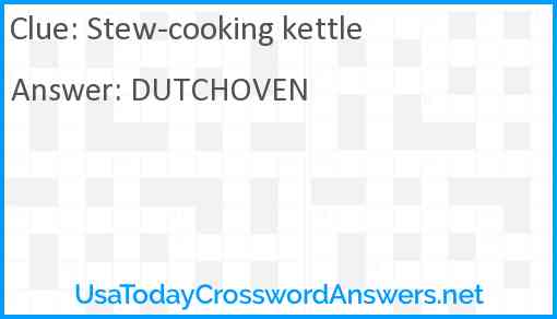 Stew-cooking kettle Answer