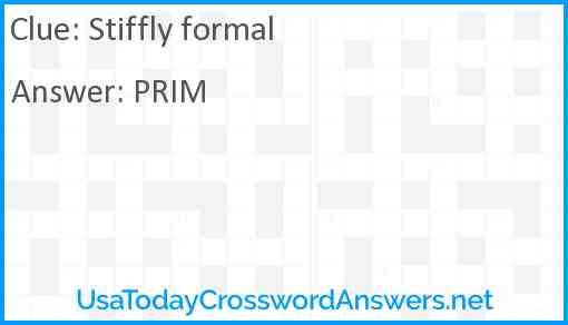 Stiffly formal Answer