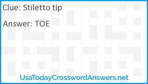 Stiletto tip Answer