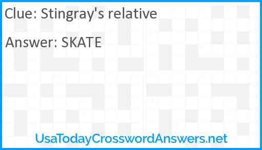 Stingray's relative Answer