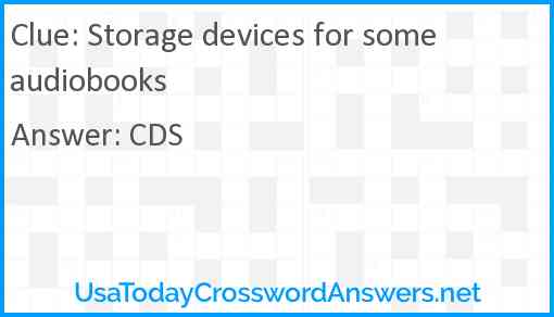 Storage devices for some audiobooks Answer