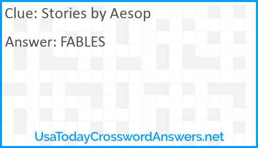 Stories by Aesop Answer