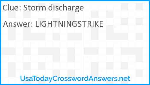 Storm discharge Answer