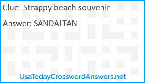 Strappy beach souvenir Answer