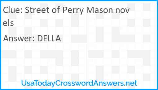 Street of Perry Mason novels Answer