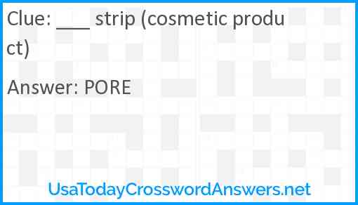 ___ strip (cosmetic product) Answer