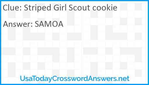 Striped Girl Scout cookie Answer