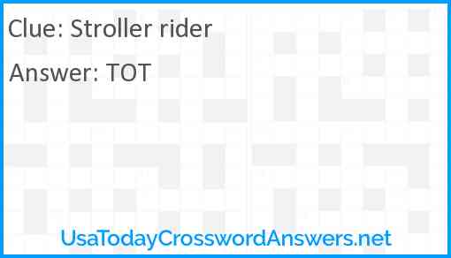 Stroller rider Answer