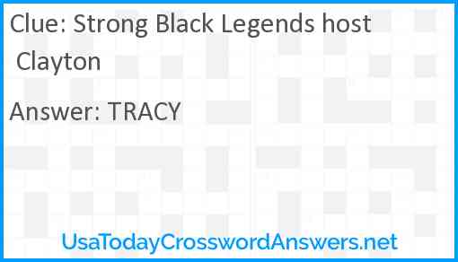 Strong Black Legends host Clayton Answer