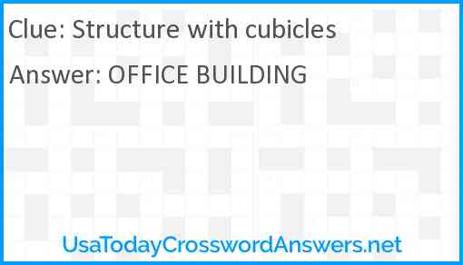 Structure with cubicles Answer