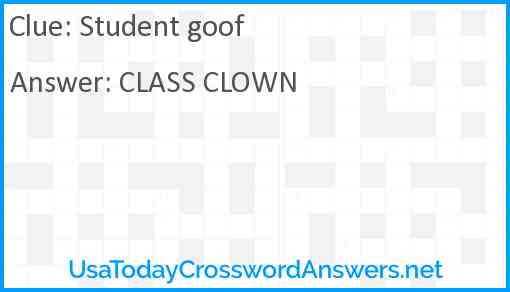 Student goof Answer