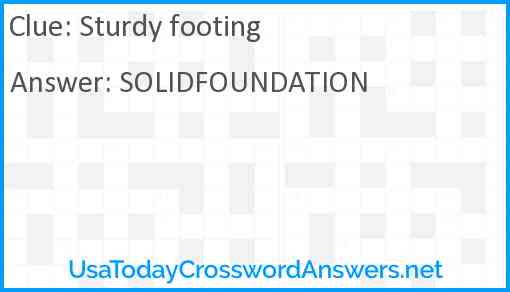 Sturdy footing Answer