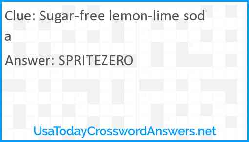 Sugar-free lemon-lime soda Answer