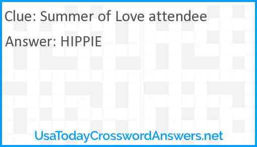 Summer of Love attendee Answer