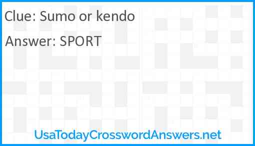 Sumo or kendo Answer