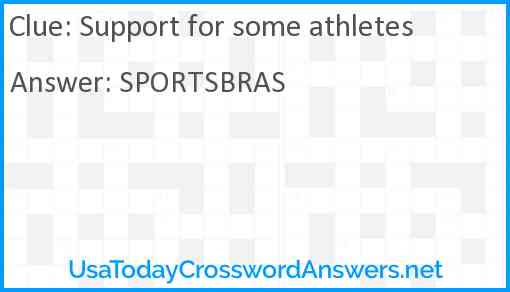 Support for some athletes Answer