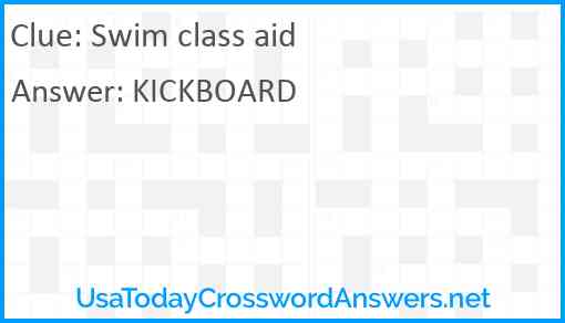 Swim class aid Answer