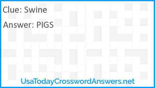 Swine Answer