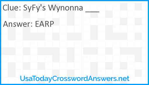 SyFy's Wynonna ___ Answer