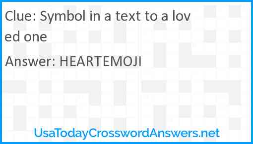 Symbol in a text to a loved one Answer