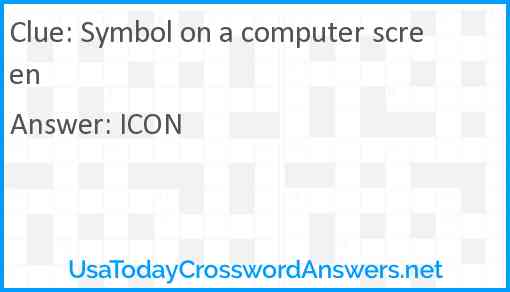 Symbol on a computer screen Answer