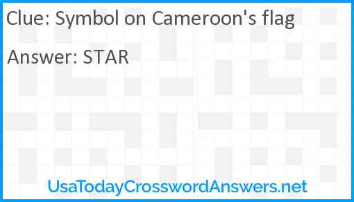 Symbol on Cameroon's flag Answer