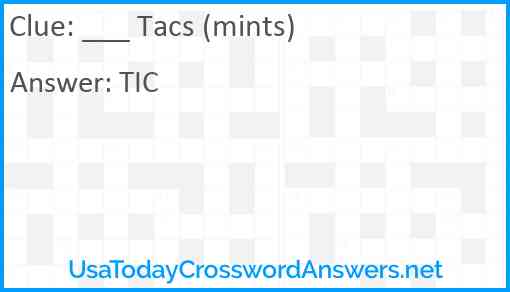 ___ Tacs (mints) Answer