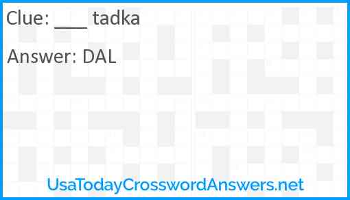 ___ tadka Answer