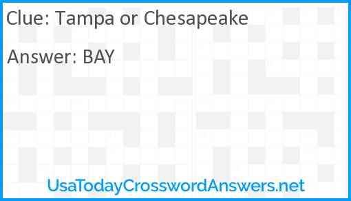 Tampa or Chesapeake Answer