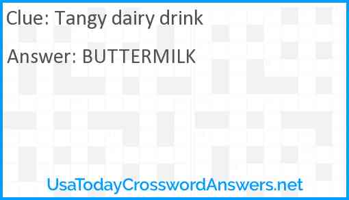 Tangy dairy drink Answer