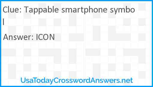 Tappable smartphone symbol Answer