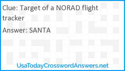 Target of a NORAD flight tracker Answer