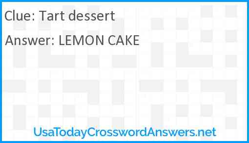 Tart dessert Answer