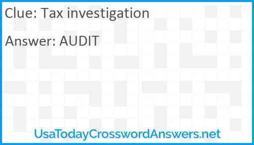 Tax investigation Answer