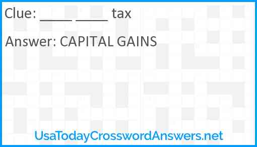 ____ ____ tax Answer