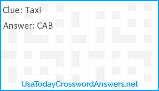 Taxi Answer