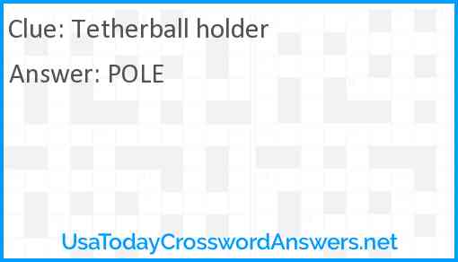Tetherball holder Answer